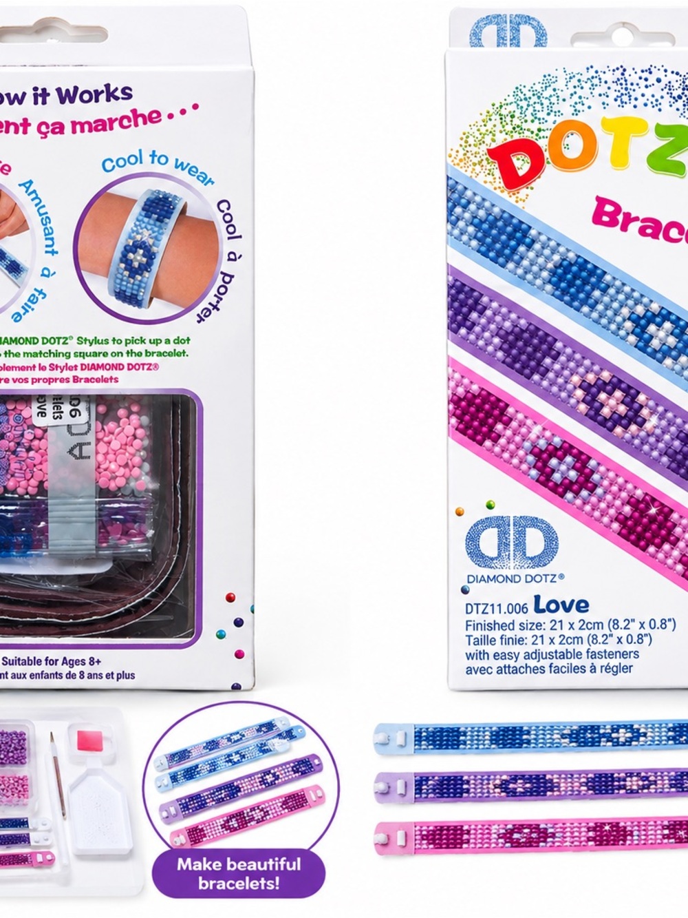 Diamond Supply Co. Kids Blue, Purple & Pink Beaded Bracelet Kit